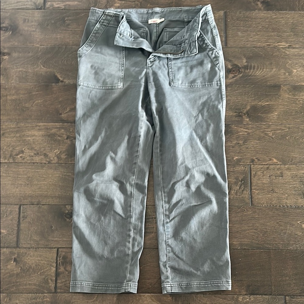 Faherty Gray Ankle Cropped Jeans Relaxed Fit